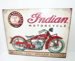 Metal INDIAN Motorcycle Sign