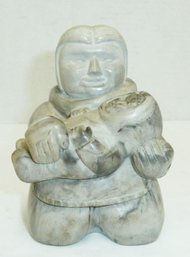 Inuit Carved Figure, Signed Canada