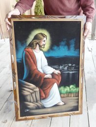 Vintage Painting Of JESUS, Framed