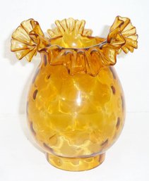 Vintage Amber Glass Lamp Shade