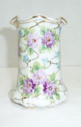 Vintage Vase Purple Flowers