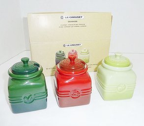 LeCreuset Stoneware Sauce Jars