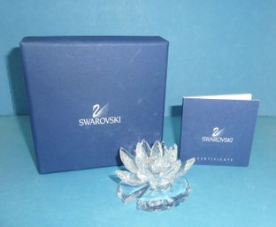 Swarovski Jeweled Pond Lily, Box & Certificate