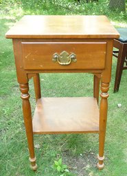 Vintage Maple 1 Drawer Stand,