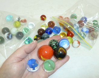 Vintage Glass Marbles, Toy Marbles, Orbs