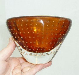 MCM Murano Glass Controlled Bubble Bowl