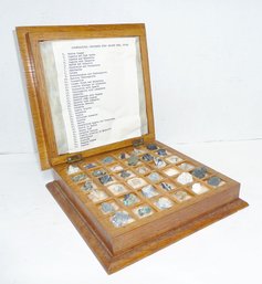 Early 1900's Mineral Collection, Oak Showcase