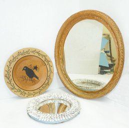 2 Mirrors, Primitive Style Bird Plate