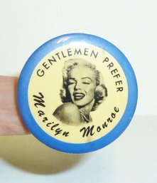Vintage 1956 Marilyn Monroe Pin Back