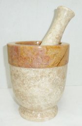 LARGE Colored Marble Motar Pestle