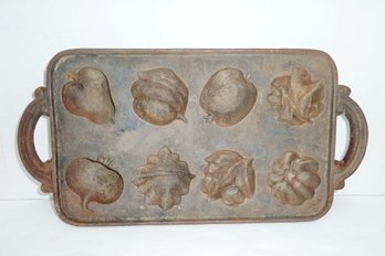 Cast Iron Muffin Pan, Fruit Designs