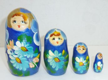 Hand Painted Wood Nested Dolls
