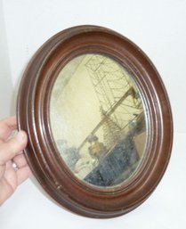 Antique Oval Framed Mirror