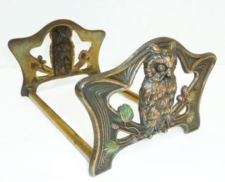 Antique Brass Book Stand OWL Design