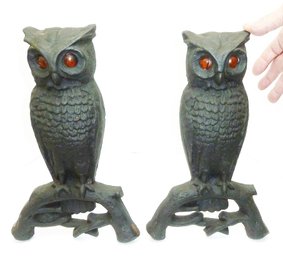 Vintage Iron OWL Andirons