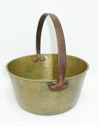 LARGE Antique Brass Bucket Pail