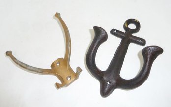 Vintage Metal Hooks PAIR
