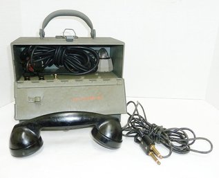 Vintage Military Field Phone, Telephone