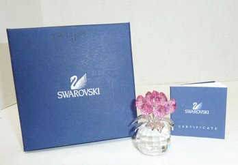 Swarovski Crystal ROSE TULIPS In Box, Cert