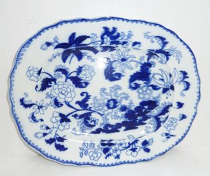 Antique Flow Blue Platter