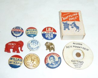 Vintage Political Pin LOT