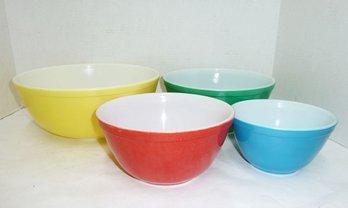 Vintage PYREX Primary Color Bowl SET