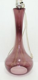 Purple Glass Table Lamp