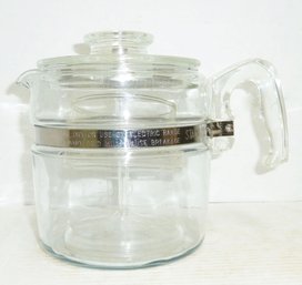 Vintage 6 Cup Pyrex Corning Glass Percolator