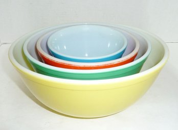 Vintage PYREX Primary Colors Nested Bowl SET