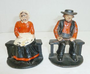 Vintage Iron Amish Bookends