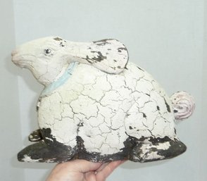 LARGE Carved Wooden Rabbit