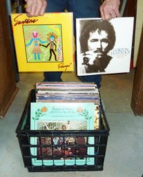 Vintage Record LOT Crate Included