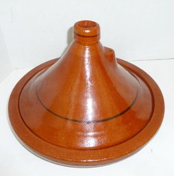 Redware Cone Shaped Cooker 2 Pc