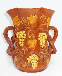 Vintage Redware Pottery Vase
