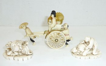 Asian Richshaw Cart, 2 Kamasutra Figures