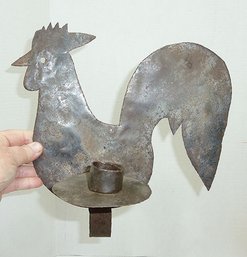 Metal Tole Rooster Candle Sconce