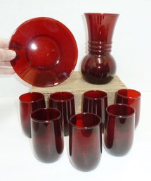 Vintage RUBY Glassware LOT