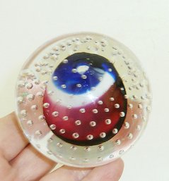 Vintage Red White Blue Paperweight