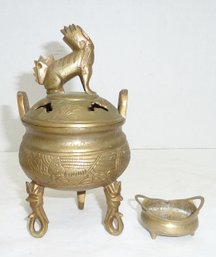 Vintage Brass SIGNED Chinese Sensor