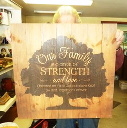 Wooden 'OUR FAMILY' Verse, SIGN