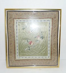 Framed Oriental Silk Panel