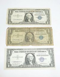 Silver Certificate Dollar Bills, Currency