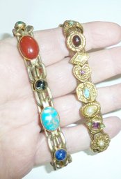 PAIR Vintage Bracelets, 1 Slide Bracelet