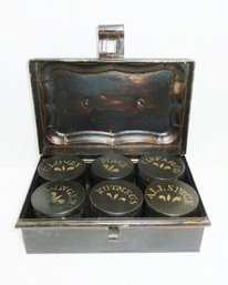 Antique Tole Ware Metal Spice Box