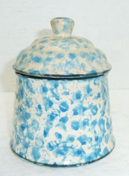 Vintage Spongeware Covered Jar