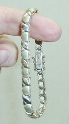 Vintage Sterling Bracelet X O Style