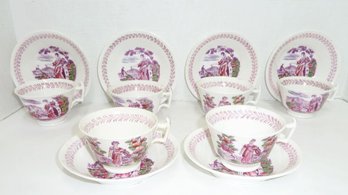 Antique Pink Luster Staffordshire LOT