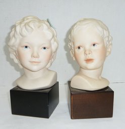 Signed CYBIS Statue Busts PAIR