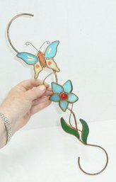 Stain Glass Plant Hook Butterfly