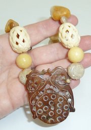 Carved Jade? Stone Necklace